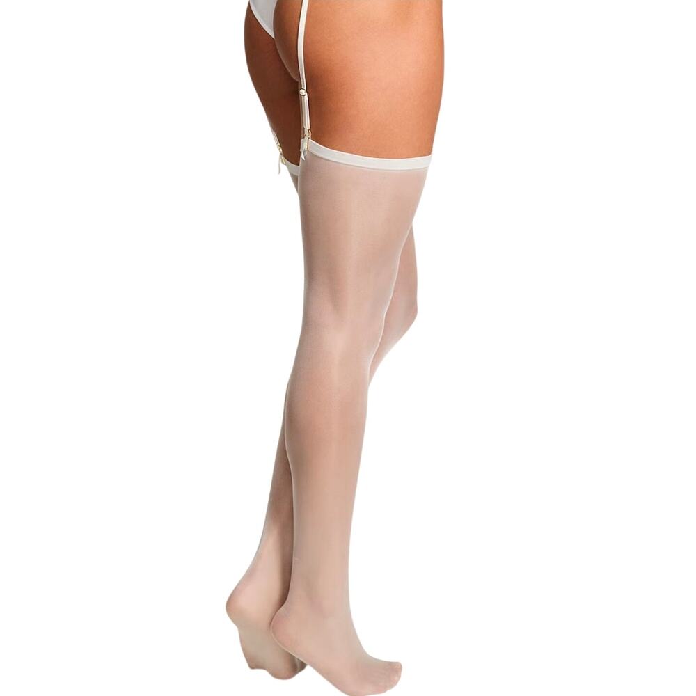 Victoria's Secret Very Sexy Sheer Stockings White Thigh High Hosiery XS / TP